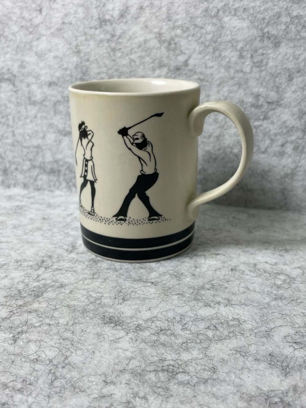 Vintage Otagiri Japan Stoneware Golf Theme Coffee Mug